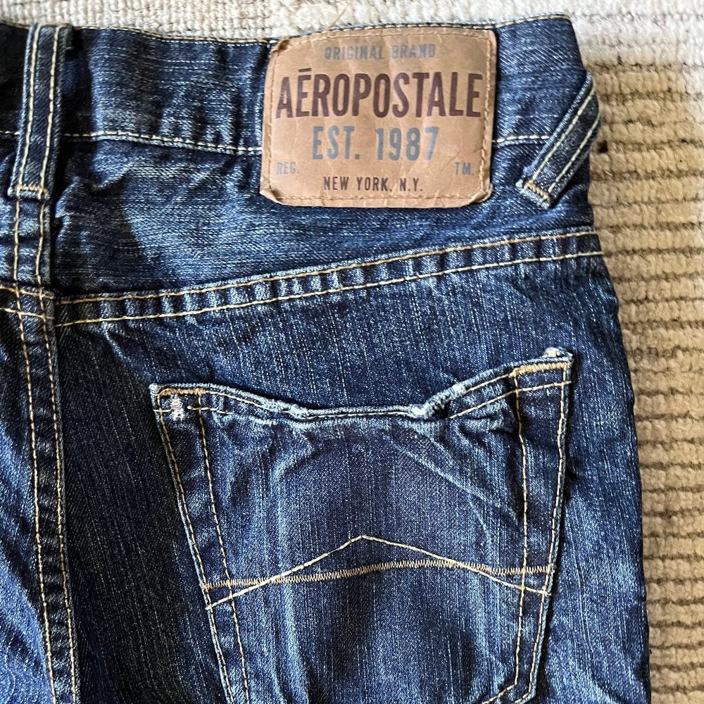 Aeropostale Womens Blue Jeans Driggs Slim Bootcut Distressed Size 27/28 - Picture 6 of 6